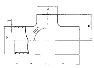 3A-7RW- WELD LONG REDUCING TEE